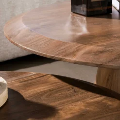 Salontafelset rond acacia bruin - Giani Rona