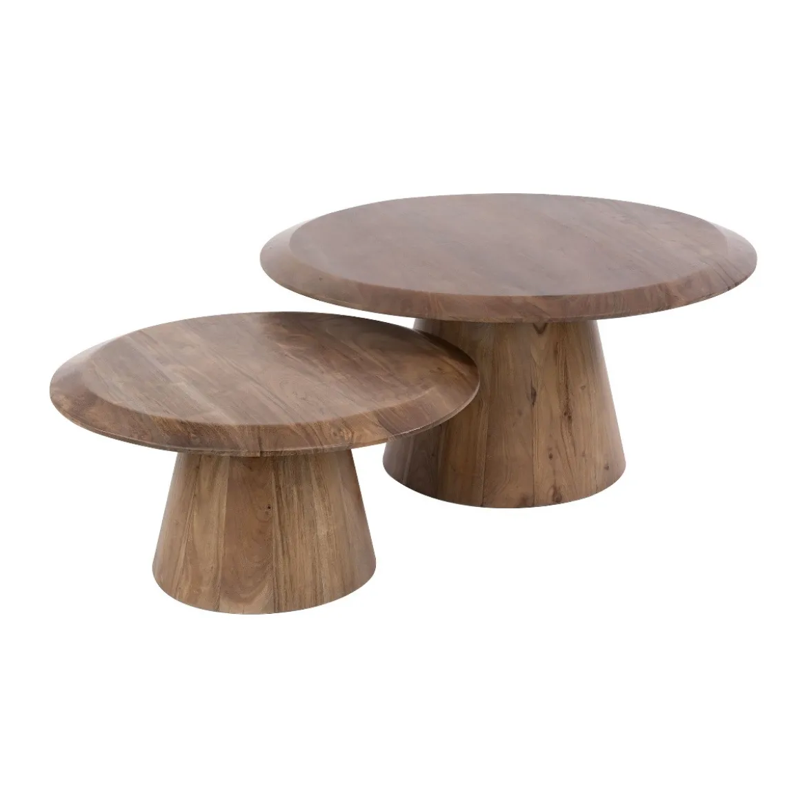 Salontafelset rond acacia bruin - Giani Rona