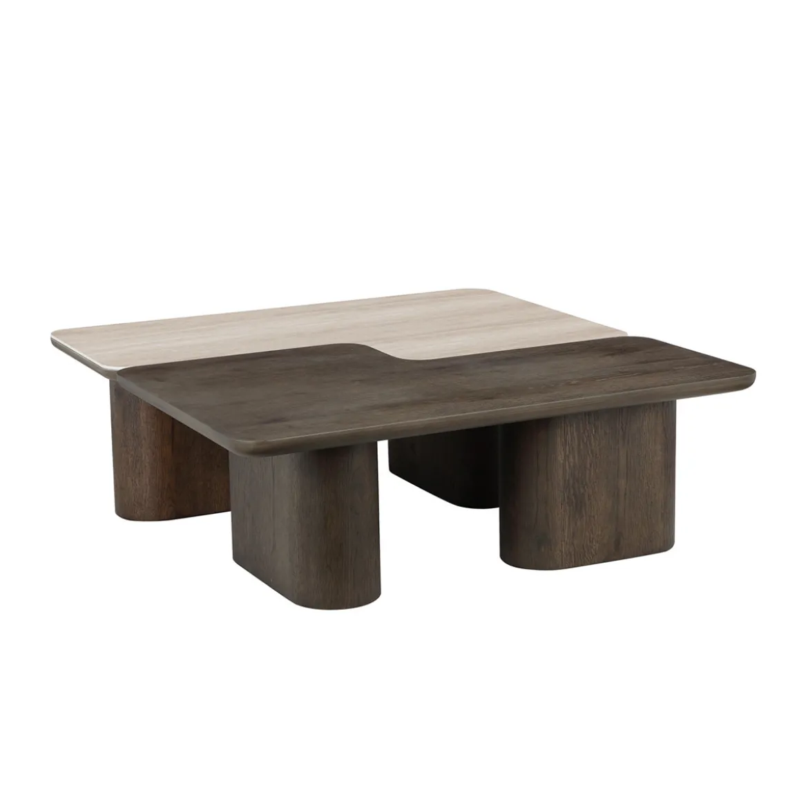 salontafelset travertine en eiken - Richmond Interiors Nando