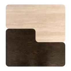 salontafelset travertine en eiken - Richmond Interiors Nando