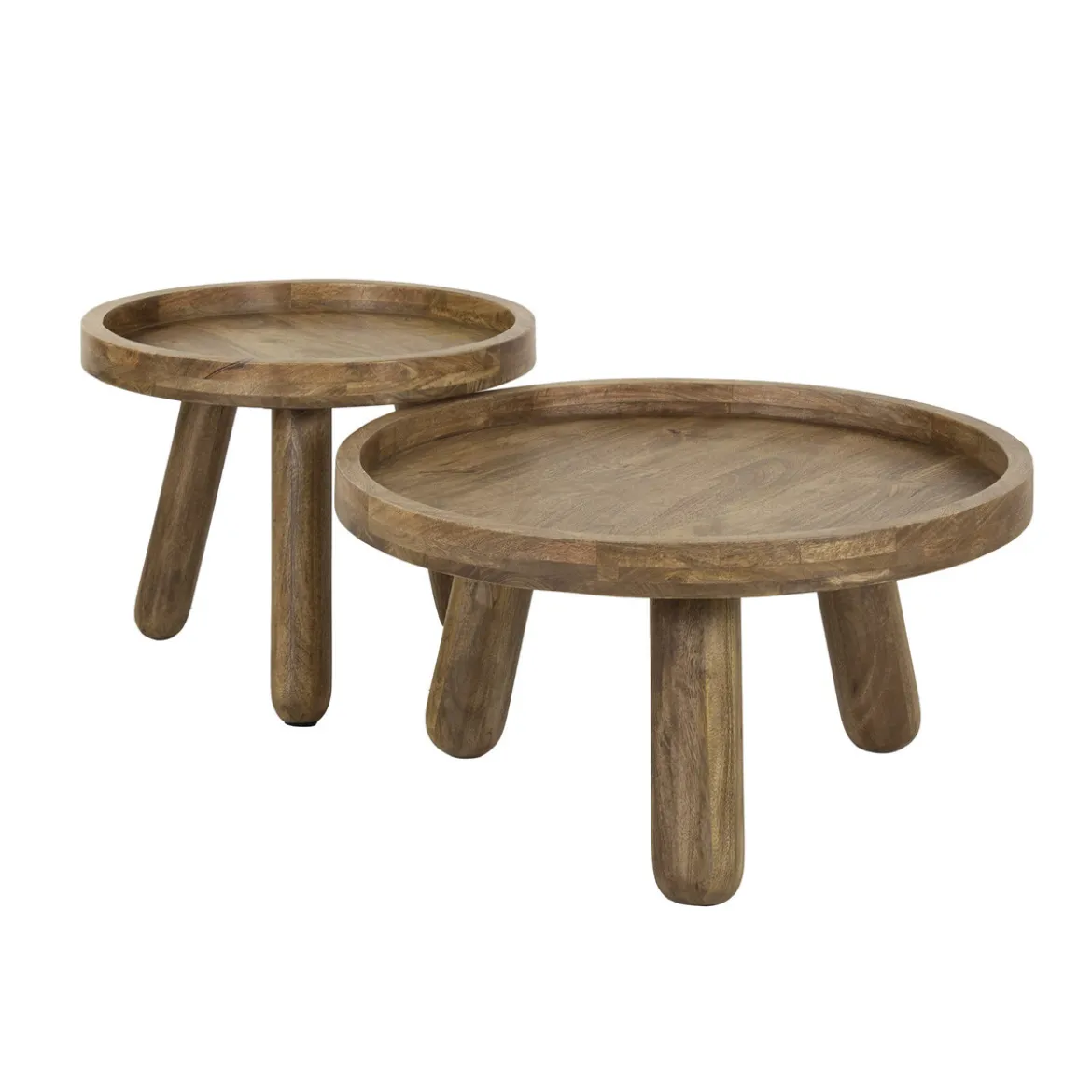 Salontafel set van 2 tripod mangohout - Giani Tripod