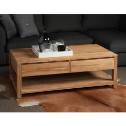 Salontafel teakhout met lades - Tower Living Corona