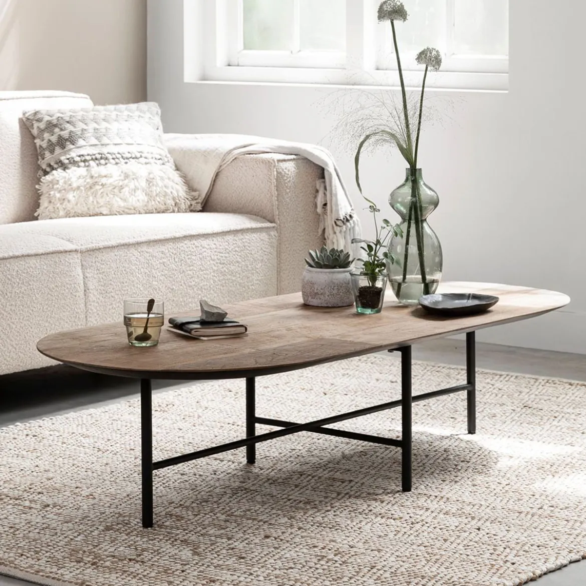 Salontafel teak ovaal - DTP Home Soho