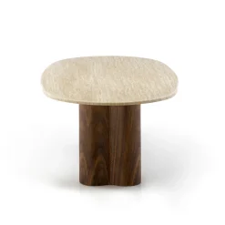 Salontafel walnoot met travertin - Bodio Sora