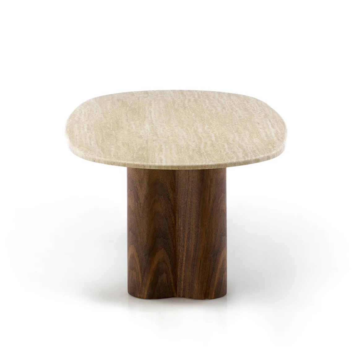 Salontafel walnoot met travertin - Bodio Sora