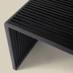 Salontafel zwarte latjes teak - Bodio Teak Slats