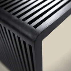 Salontafel zwarte latjes teak - Bodio Teak Slats
