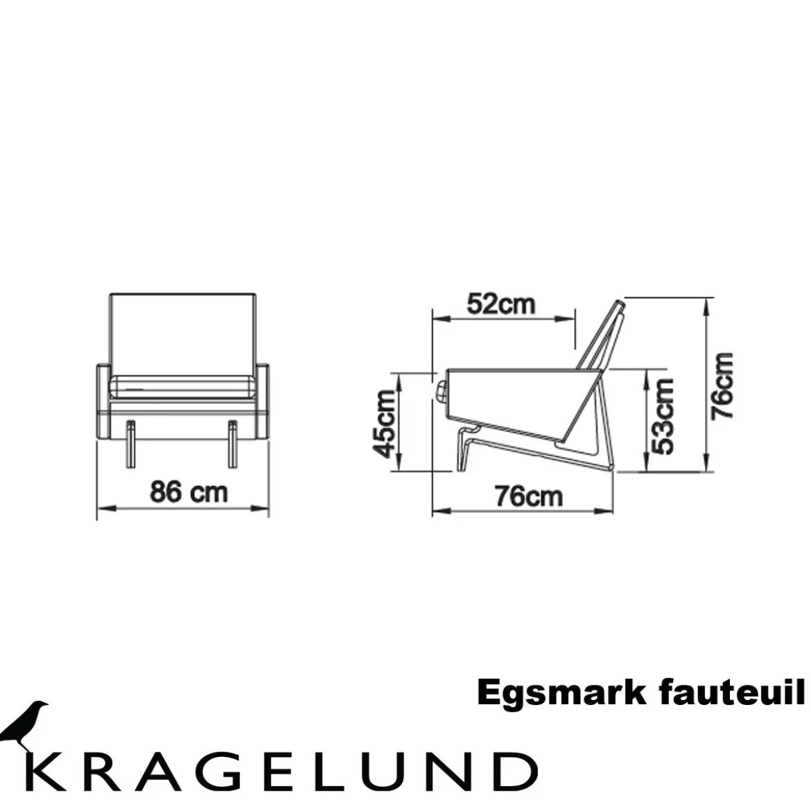 Scandinavische Fauteuil K200 - Lavis Egsmark