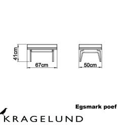Scandinavische hocker met eiken - Lavis Egsmark