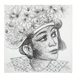 Schilderij Bali - Must Living Balinese Girl Kadek