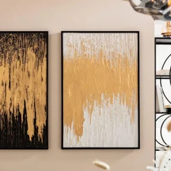 Schilderij goud wit - Kare Design Abstract White