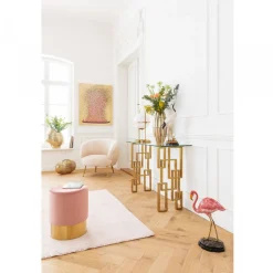 Schilderij - Kare Design Touched Flower Boat Gold Pink