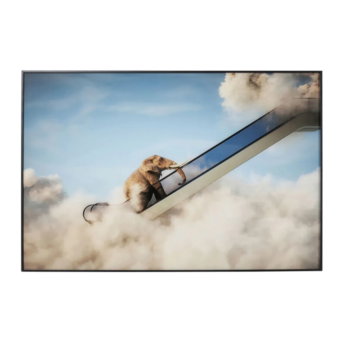 Schilderij olifant op roltrap - Kare Design Elephant in the Sky