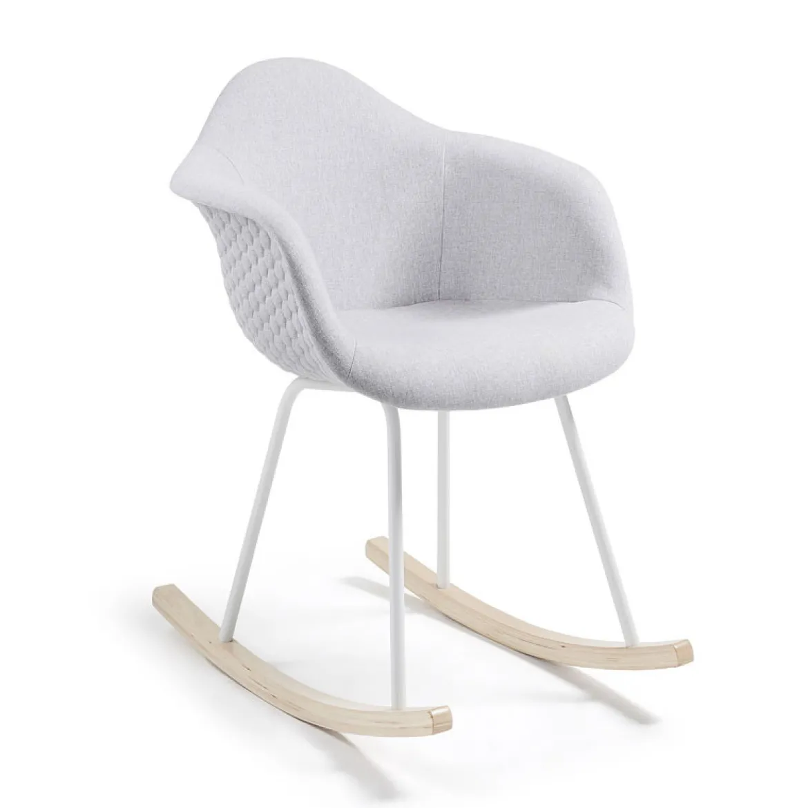 Schommelstoel quilted lichtgrijs - Kave Home Kevya