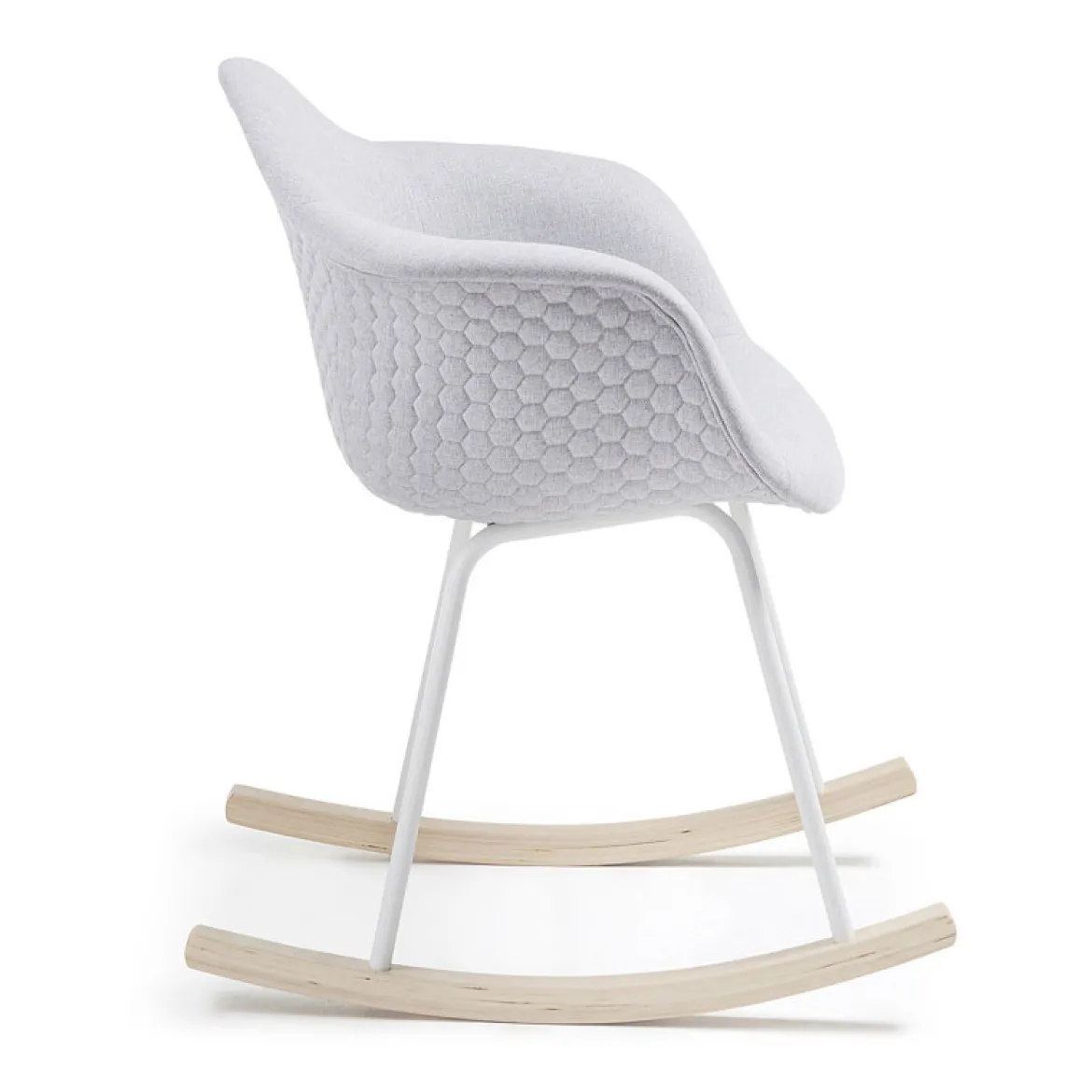 Schommelstoel quilted lichtgrijs - Kave Home Kevya