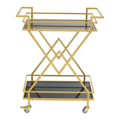 Serveer trolley goud met zwart - Kare Design Pyramids