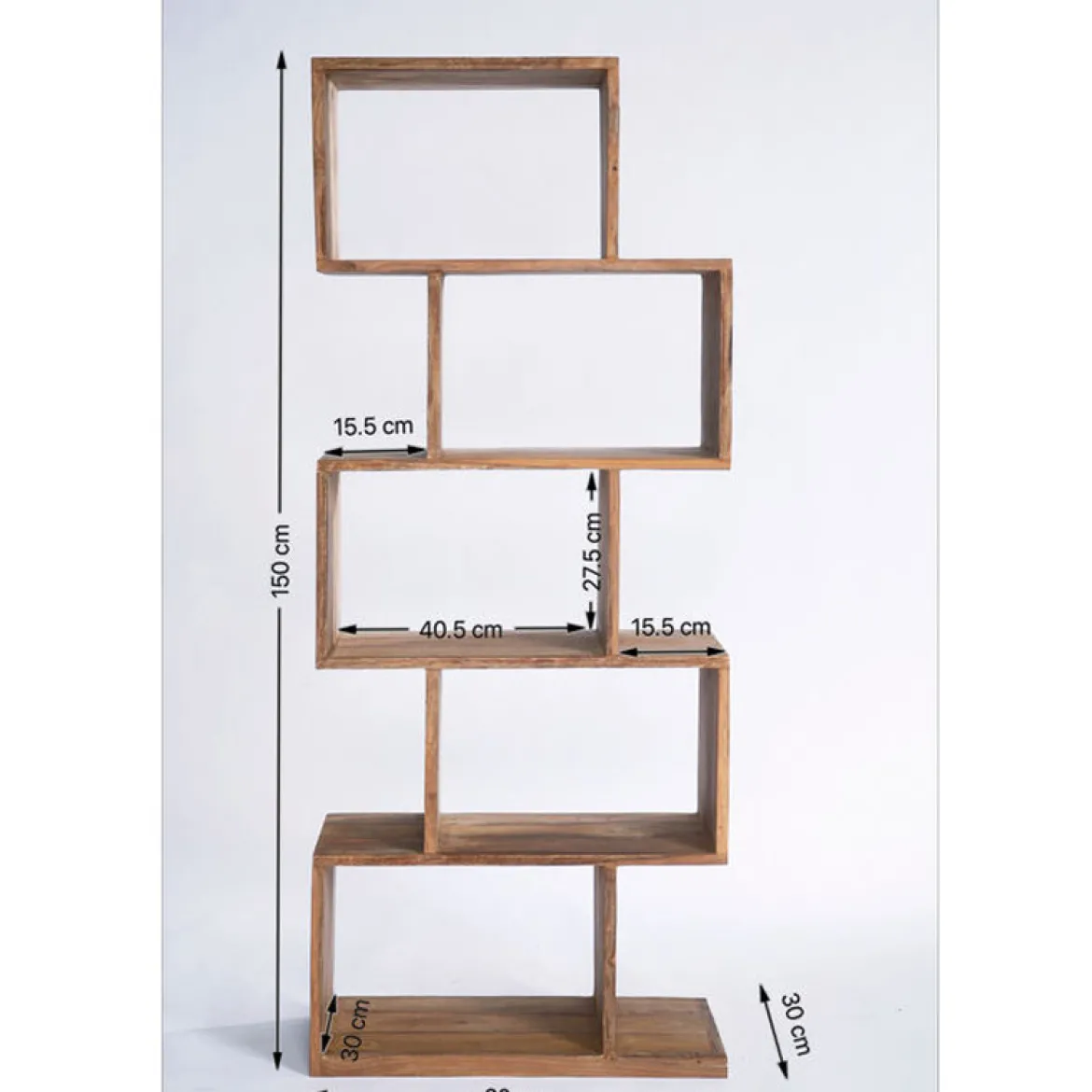 Sheeshamhout wandkast Zig Zag - Kare Design Authentico Zick Zack