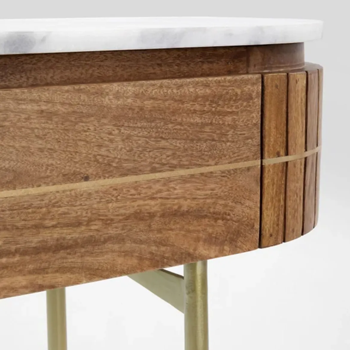 Sidetable mangohout en marmer - Kare Design Grace