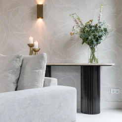 Sidetable travertin op ronde pilaren - Richmond Interiors Hampton