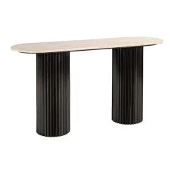 Sidetable travertin op ronde pilaren - Richmond Interiors Hampton
