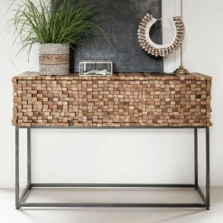 Sidetable van stukjes teak - Must Living Sticks