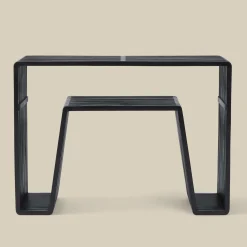 Sidetable van zwarte latjes - Bodio Teak Slats