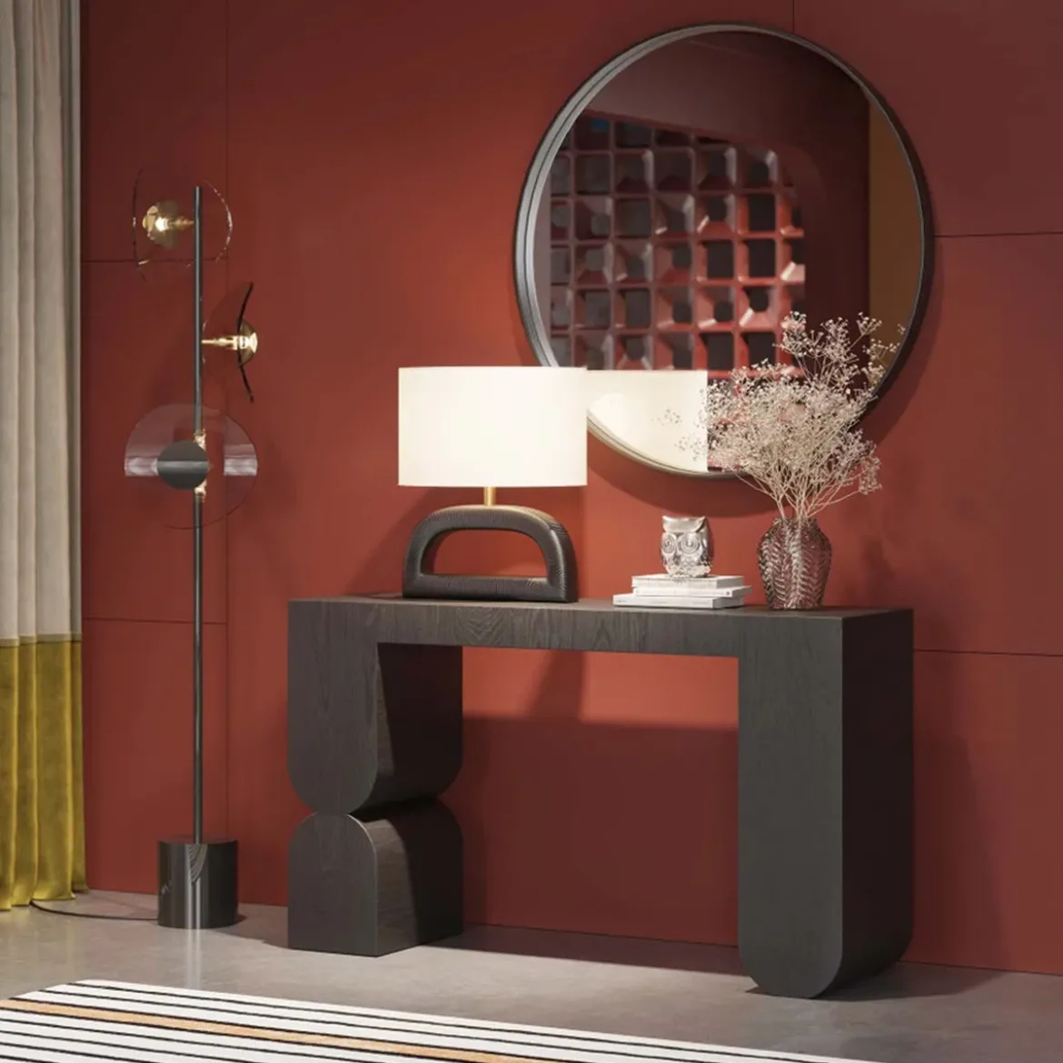 Sidetable zwart hout - Kare Design Curve Black
