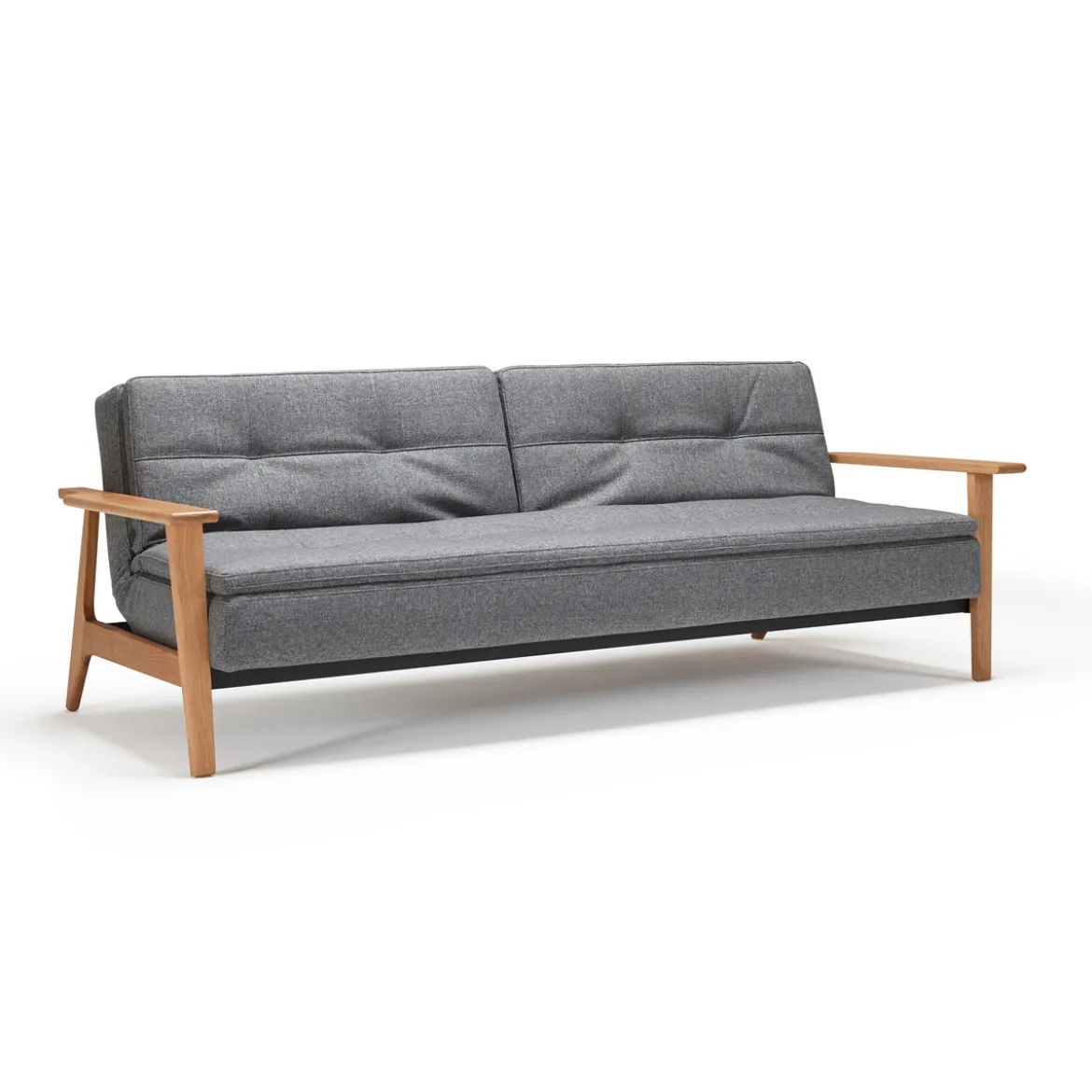 Slaapbank met eiken armleuningen - Innovation Living Dublexo Frej Natural