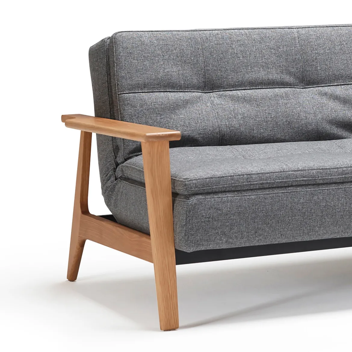 Slaapbank met eiken armleuningen - Innovation Living Dublexo Frej Natural