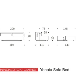 Slaapbank met pocket vering matras - Innovation Living Yonata