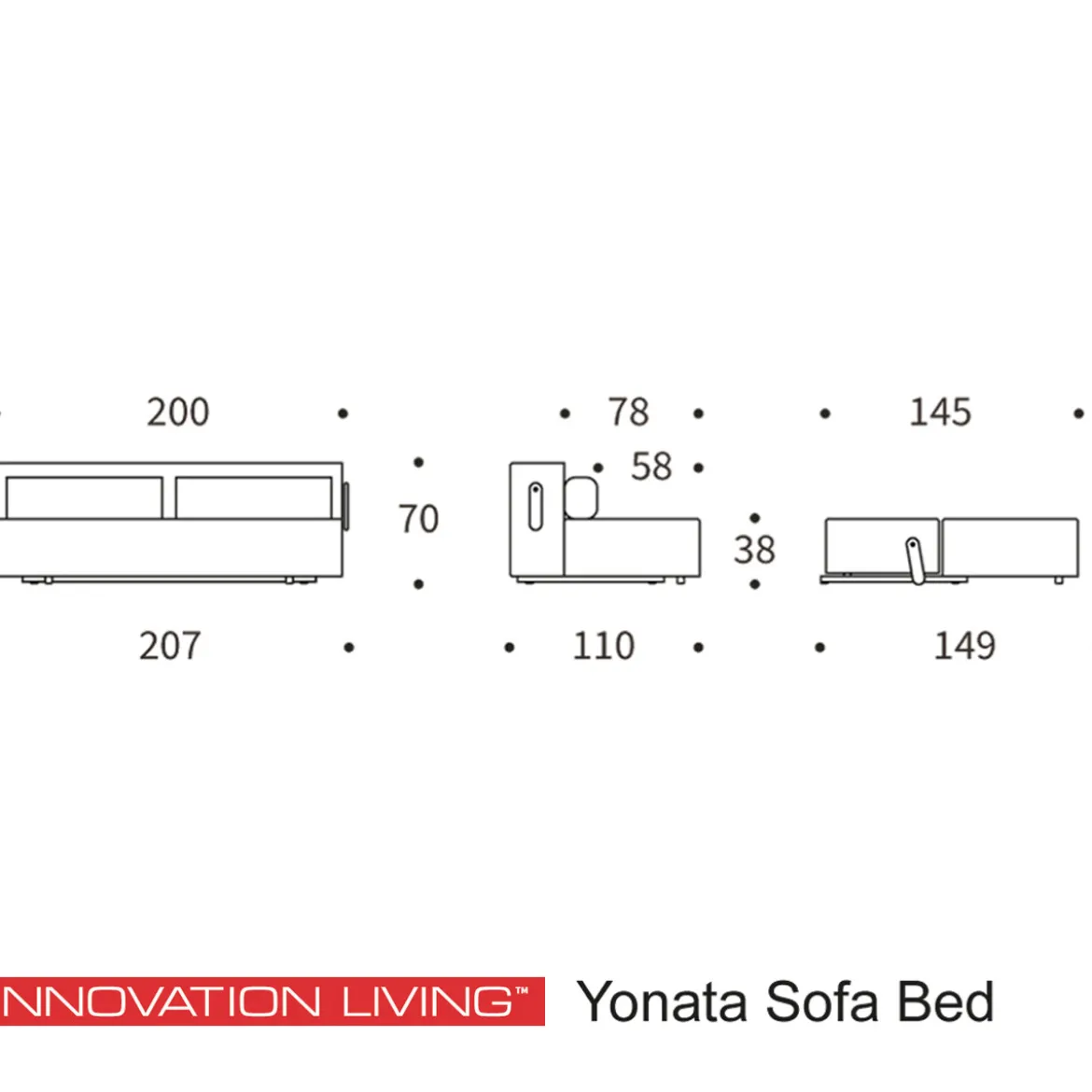 Slaapbank met pocket vering matras - Innovation Living Yonata