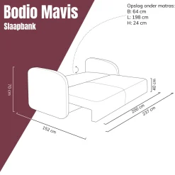 Slaapbank 2 persoons met opbergruimte samenstellen - Bodio Mavis