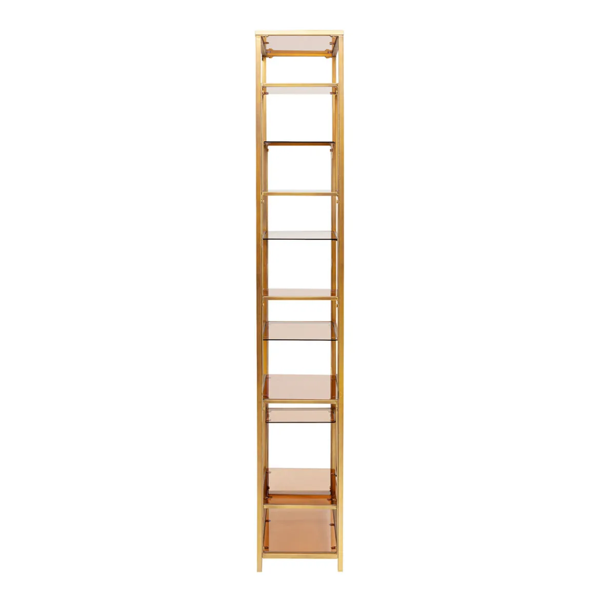 Smal hoog wandrek staal met glas - Kare Design Loft
