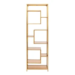 Smal hoog wandrek staal met glas - Kare Design Loft