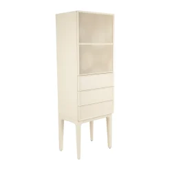 Smalle design wandkast beige - Zuiver June