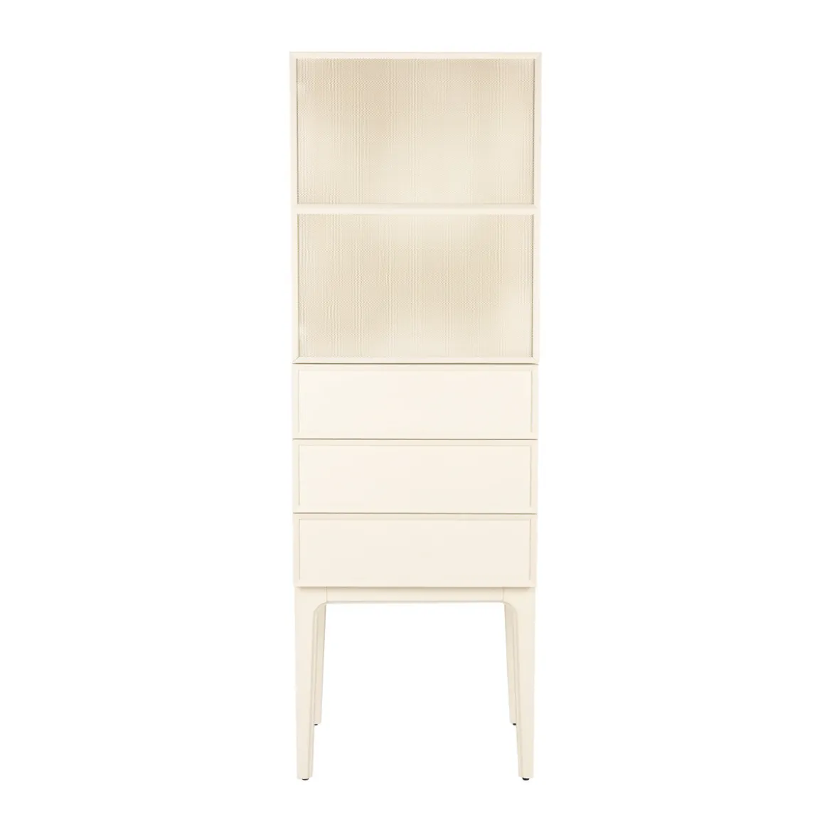 Smalle design wandkast beige - Zuiver June