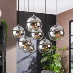 Speelse eettafel lamp glazen bollen - Santa Bubble Shaded