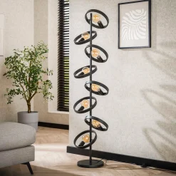 Staande lamp metalen ringen - Santa Hover
