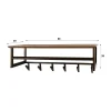 Stalen kapstok met eikenhoutlook plank - Santa Bruno