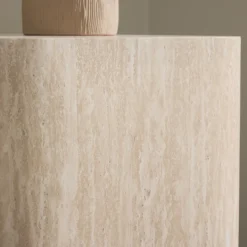 Stijlvolle bijzettafel beige - Lavis Klirou
