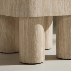 Stijlvolle bijzettafel beige - Lavis Klirou