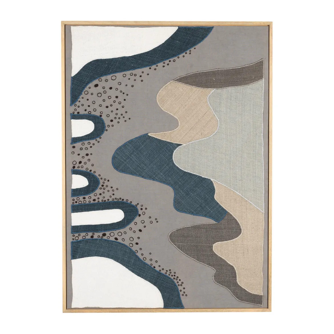 Stoffen schilderij blauw - Zuiver Coastal