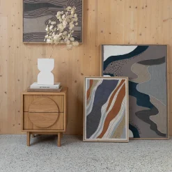 Stoffen schilderij blauw - Zuiver Coastal