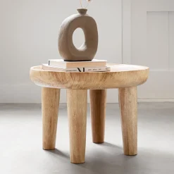 Suar hout bijzettafel rond - Must Living Plato