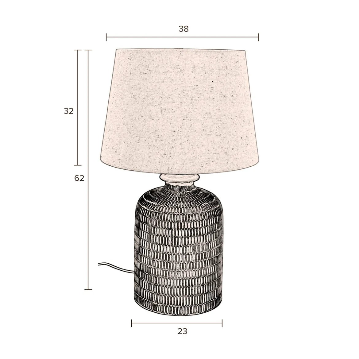 Tafellamp beige tinten - Dutchbone Russel