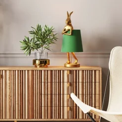Tafellamp konijn groen goud - Kare Design Rabbit Gold/Green