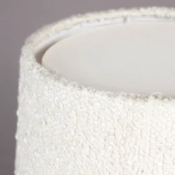 Tafellamp zwart met wit boucle - Dutchbone Renzo