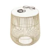 Tafeltje goud met wit marmer - Kare Design Beam White