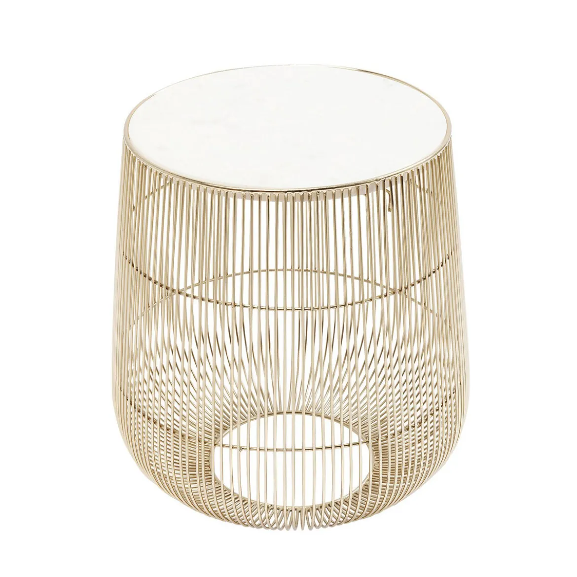 Tafeltje goud met wit marmer - Kare Design Beam White