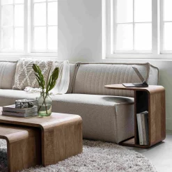 Teak bijzettafel ronde hoeken - DTP Home Evo